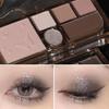Eye Shadow Palette 6 Colors Shimmery Matte Natural Nude Long Lasting Waterproof High Pigmented Women Contouring Blush Palette Eye Makeup Supplies