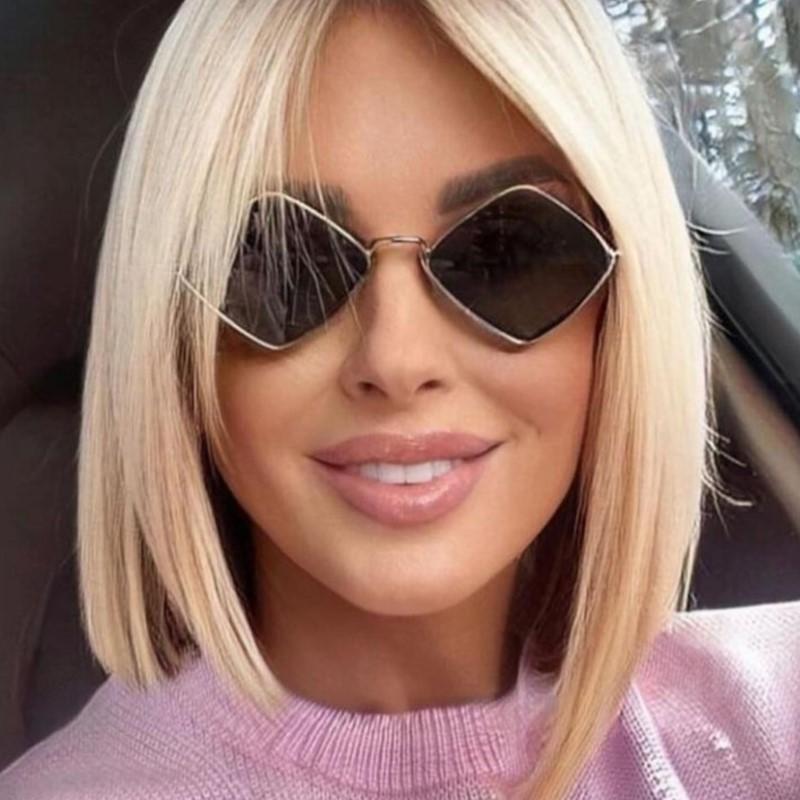 Солнцезащитные очки Trend Polygon для женщин, нерегулярные ромбы, винтажные сплавы, маленькая оправа, солнцезащитные очки для мужчин, ретро-очки, женские очки