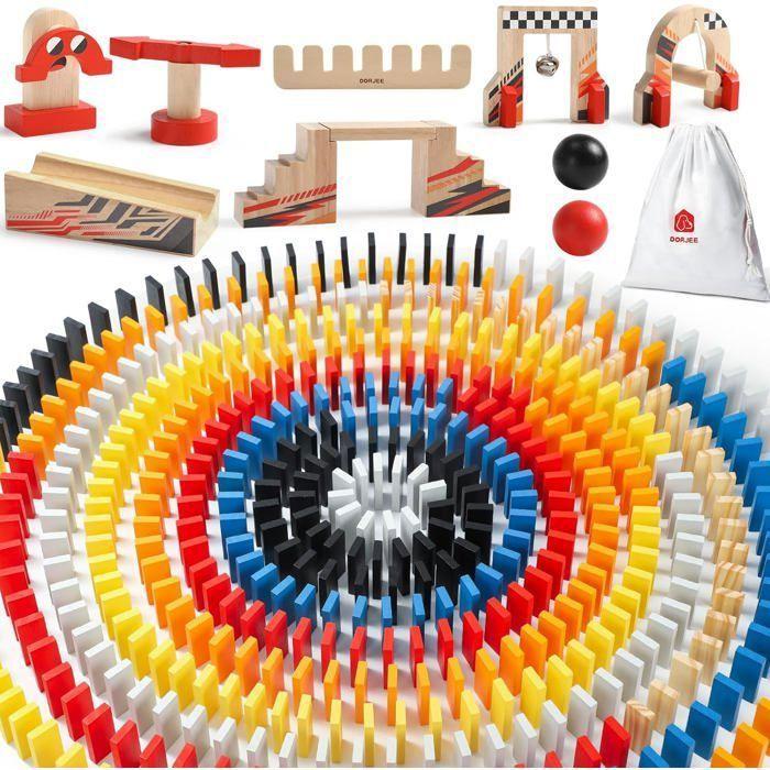 Красочная деревянная игра Домино Ралли 115 деталей - Дорджи - D3.400 - От 4 лет