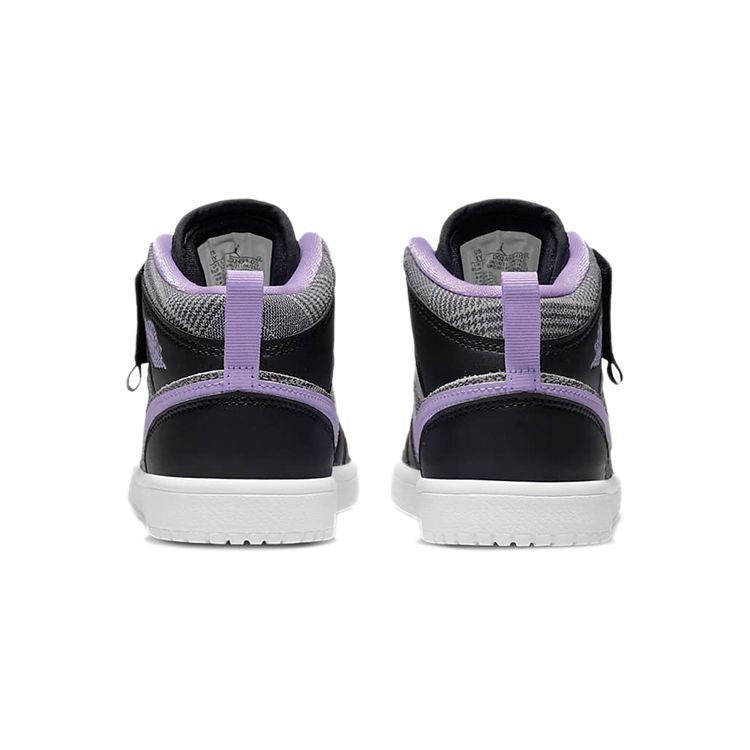Air Jordan 1 Mid Alt SE PS Houndstooth Black Lilac White Metallic Silver DO2493-015