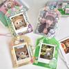 Original Yushou Laser PVC Photo Frames 3 Inch Photocard Mini Doll Storage Bags Lucky Clover Card Protective Case Japan Style
