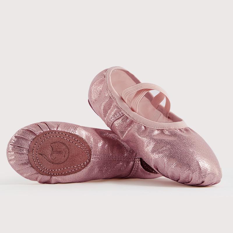 Girls' Pink Ballet Dance Shoes: Soft Sole, Non-Slip, Crystal Design, Toddler to Child Sizes