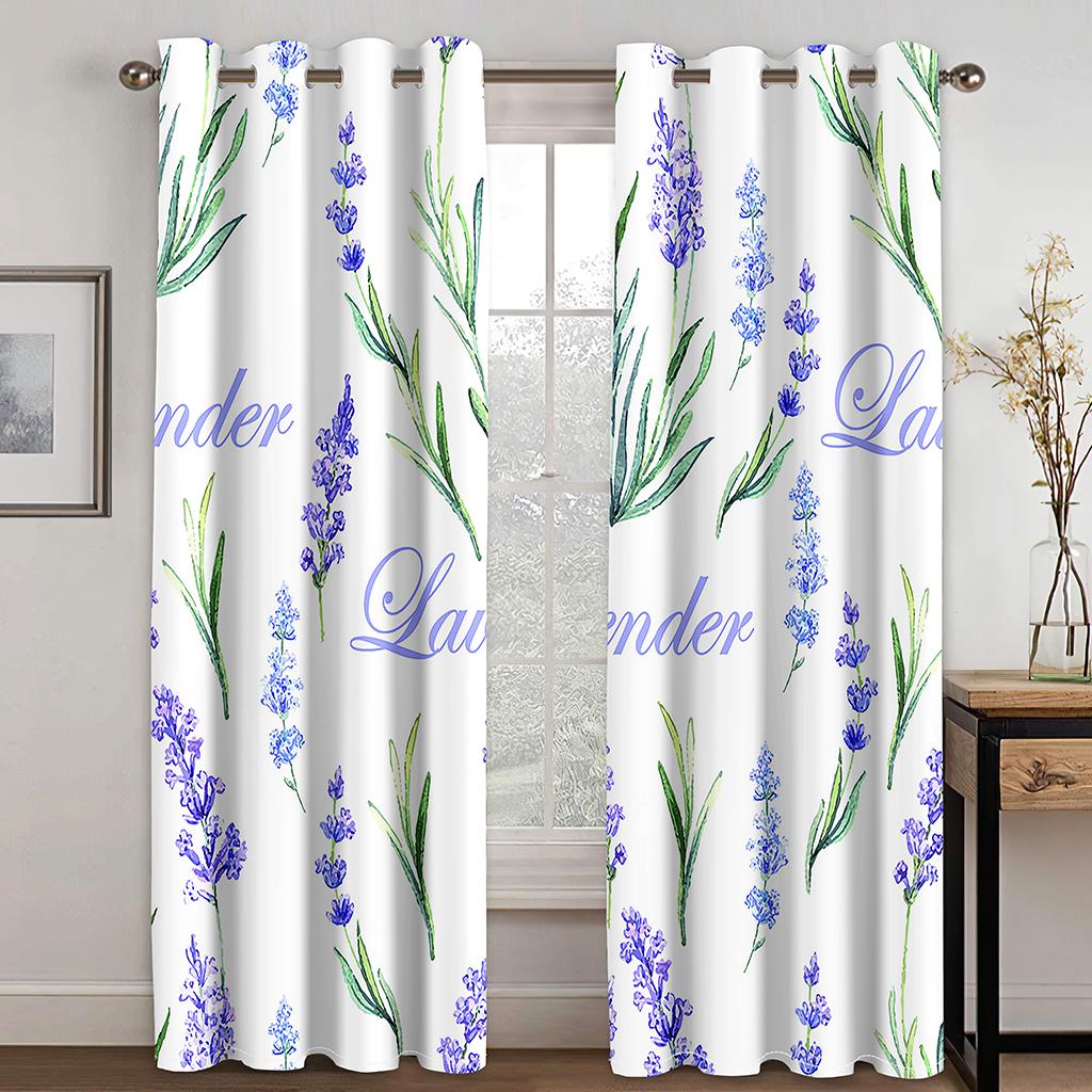 Retro Style Leaves And Flowers Series Sunshade Curtains Living Room Bedroom Home Decoration Digital Printing Custom Thin Curtain