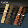Спортивный холщовый ремешок для часов с кожаной подкладкой Для TIMEX T2N720 T2N721 TW2R55500 24*16 мм Армейский зеленый коричневый Мужской ремешок для часов Браслет