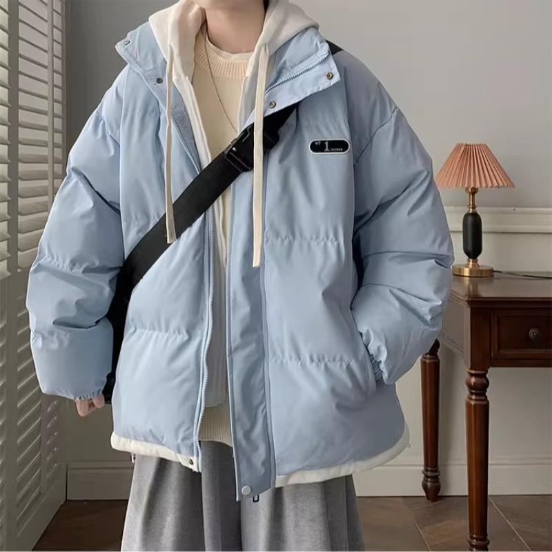 Boys' Winter Cotton Set: Faux Two-Piece Jacket & Warm Coat