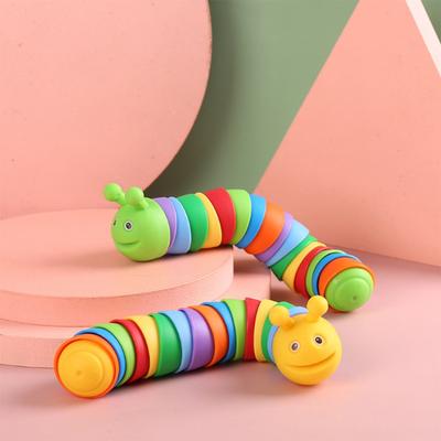 Красочная сочлененная гусеница, сенсорная игрушка, убивающая время, снимающая стресс, игрушки для ползания, декомпрессионная головоломка-гусеница