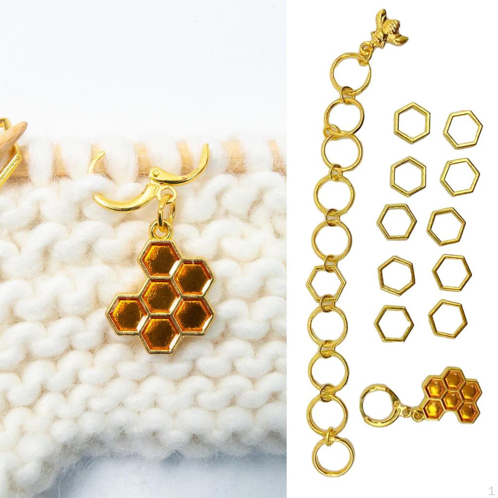 Knitting Crochet Marker Hexagon Smooth Supplies Stoppers Locking Markers for Crocheting