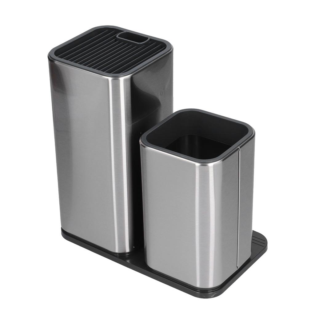 Держатель для ножей 2 в 1 с органайзером для разделочной доски из нержавеющей стали, кухонный аксессуар для хранения