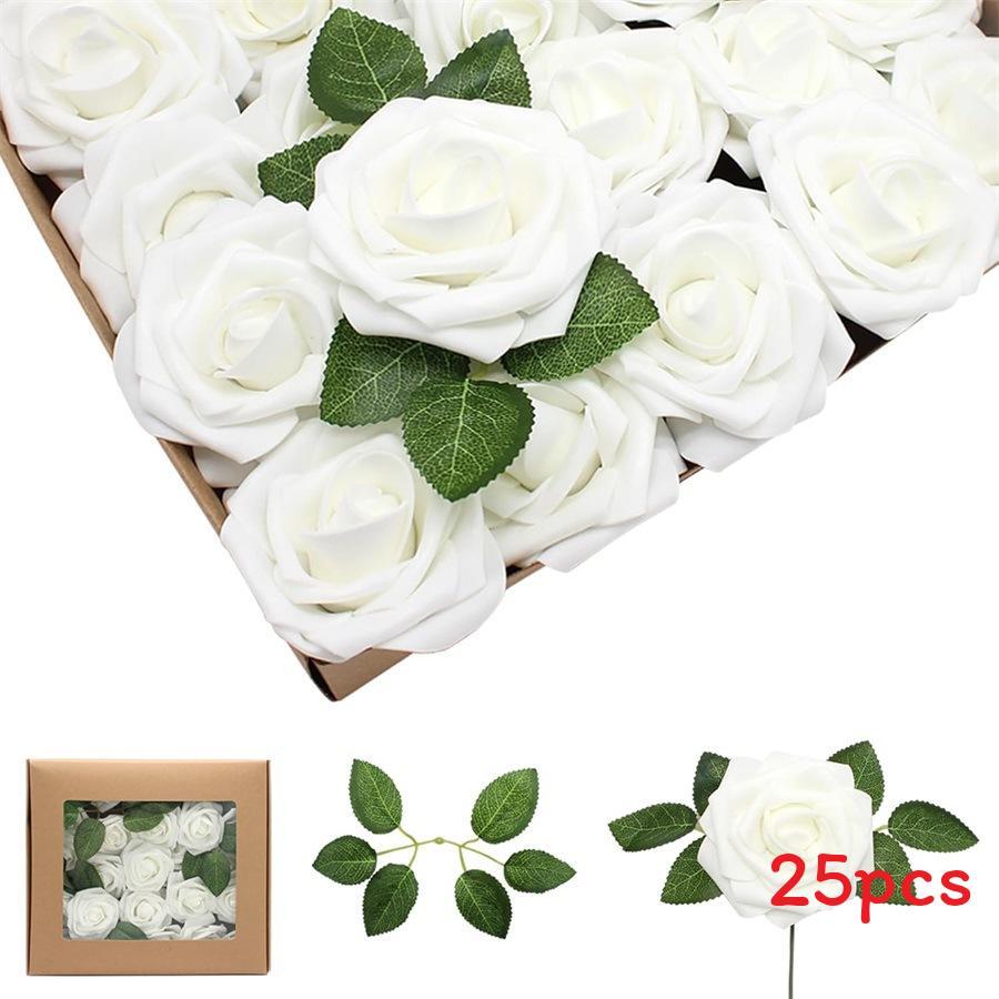 Foam Rose Flower Wedding Centerpiece Accessories With Stem For Home And Outdoor Decor