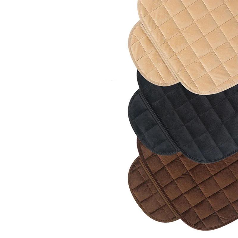 Универсальный зимний теплый чехол на автомобильное сиденье, противоскользящий передний стул, дышащий коврик, защитные чехлы для автомобильных сидений, чехлы на сиденья для автомобилей