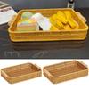 Plastic Rattan Threads Woven Rattan Basket Simulated Woven Fruit Platter Breakfast