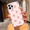 Kawaii Strawberry Phone Case For Iphone 15 14 Pro Max 13 12 11 Pro Max XSMax XR 12 13 Mini 14 Plus