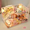 DIY Miniature DollHouse Kit Crafts Cottage Wooden Model Kits Birthday Gifts