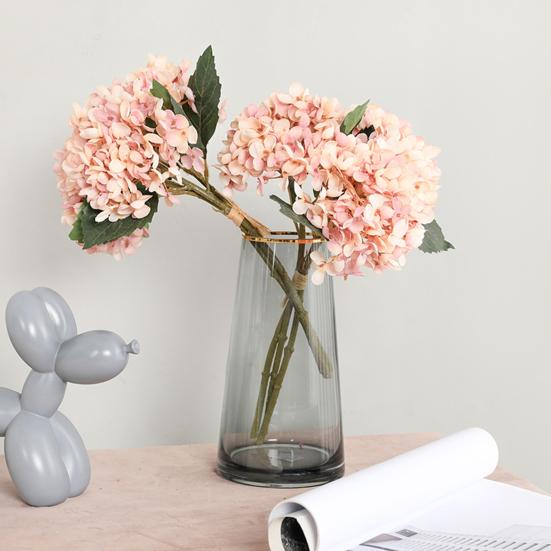 Artificial Flowers Full Hydrangea DIY Faux Flower Silk Reusable Fake Floral Plant