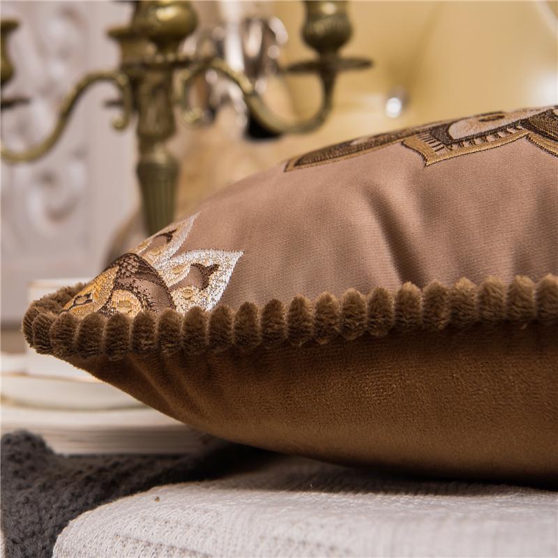 48x48cm Classical European Flower Jacquard Decorative Cushion Cover for Sofa Chair Throw Pillow Case