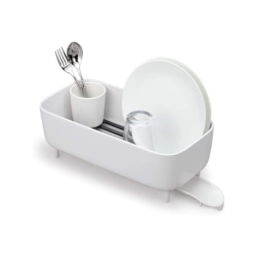 Ohe Smart Home II Dish Rack DX, White, Approx. 39.3cm H x 19.3cm W x 14cm D, Removable Dish Rack for Kitchen Sinks, Made in Japan