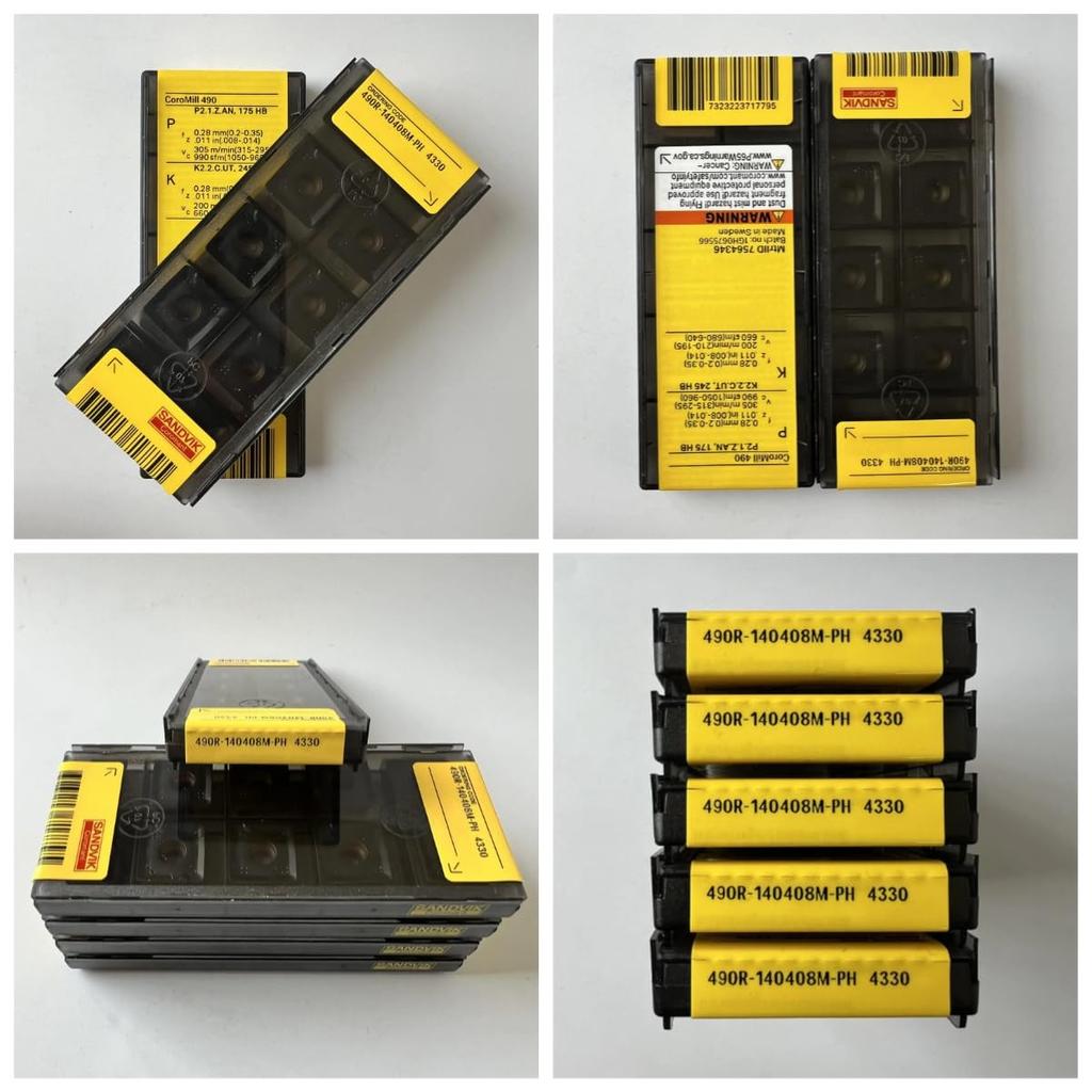 Original Sandvik / 490R-140408M-PH 4330 /CNC Lathe Carbide Blade 10 Pcs