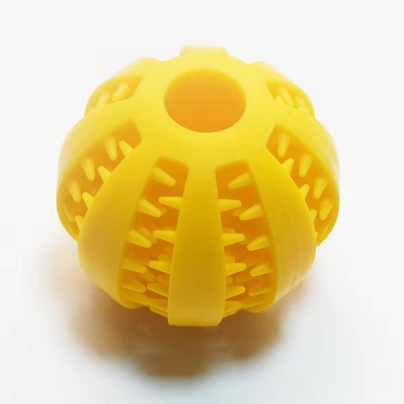 1PCS Pet Dog Dog Toy Educational Leak Food Ball Bite-resistant Golden Retriever Teddy Rubber Ball Puppy Molar Elastic Watermelon Ball