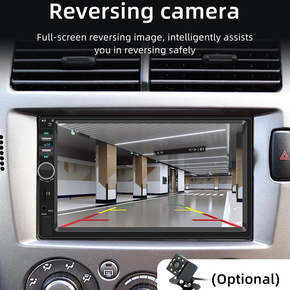 HIPPBQCC 1 DIN Автомагнитола 7" Carplay Android Auto Мультимедийный плеер HD Сенсорный экран FM AUX Вход Bluetooth MirrorLink Автомагнитола