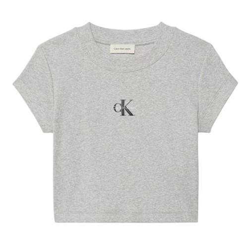Calvin Klein Womens/Ladies Logo Slim Crop T-Shirt