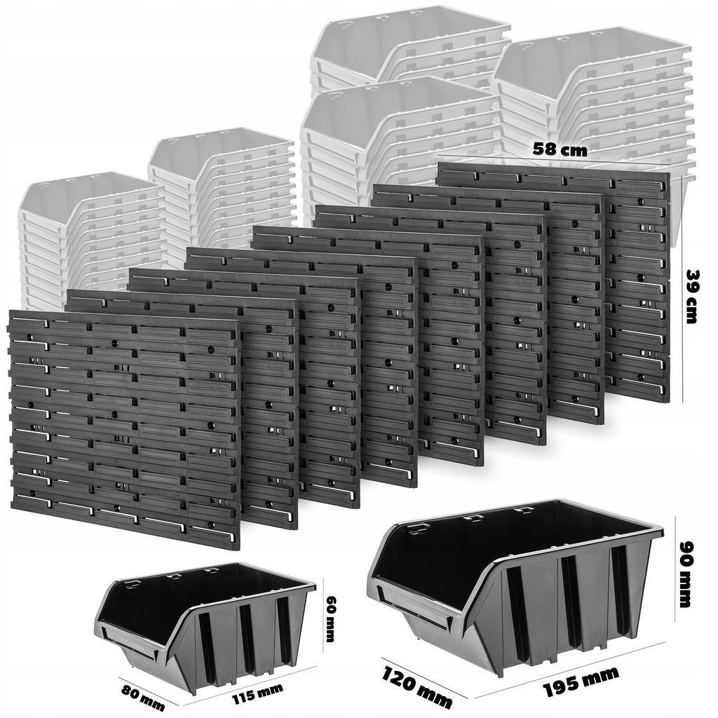KADAX Tablica Warsztatowa Ścianka 232x78cm 132 el