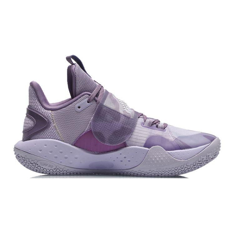 Li Ning Sonic 9 Youth Edition Тканевые Низкие Детские Баскетбольные Кроссовки Фиолетовые Подростковые ABPR031-4
