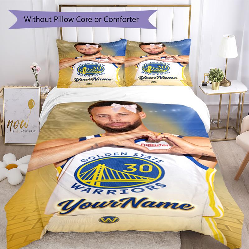 Curry Customize Your Name Bedding Set Breathable Duvet Cover With Pillowcases Decorative Bed Linen For Bedroom Home Decoration Birthday Gift