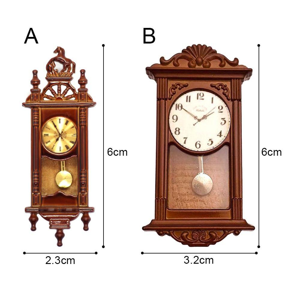 Pretend Play Miniaturas Play Doll House Miniature Wall Clock 1:12 Dollhouse Furniture Toy