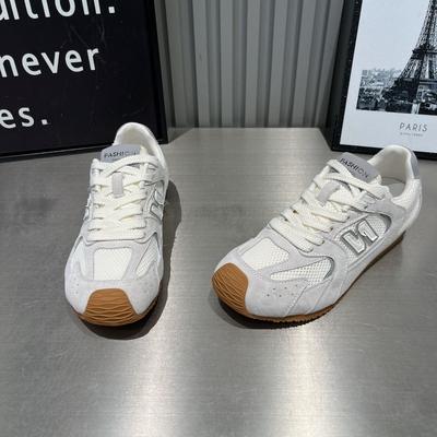 Мягкая подошва ретро весна новая спортивная шнуровка плоская подошва повседневная тонкая пустошь ветер