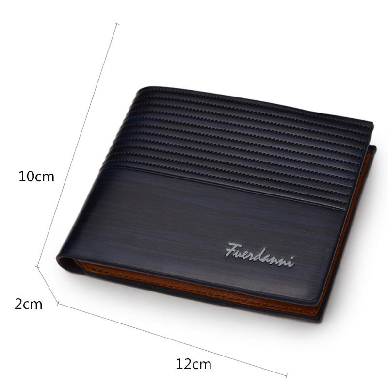 Новые тонкие короткие мужские кошельки, высококачественные роскошные держатели карт, мужской кошелек, ретро-карман для монет, держатель для фотографий, мужские кошельки
