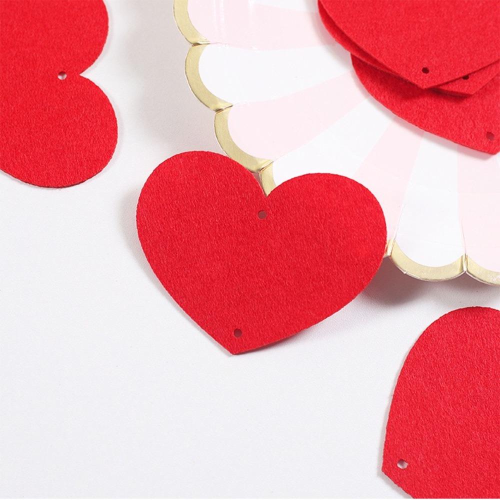 Сделай сам Красное сердце Подвесное украшение Гирлянды из сердец Баннер Сердце Свадебное украшение для вечеринки по случаю дня рождения