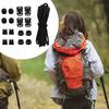 Elastic Bungee Cord 3.2M 3mm Hiking Daypack Strap Buckle with 16 Locks for Backpack Climbing