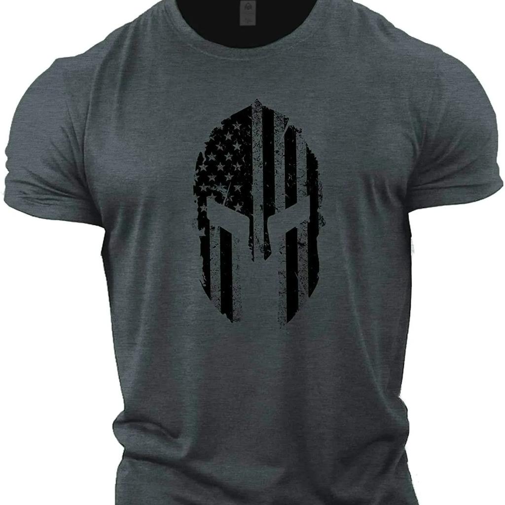 2022 солдатская футболка с коротким рукавом, мужская летняя повседневная дышащая быстросохнущая спортивная рубашка в полоску со звездами, большие размеры