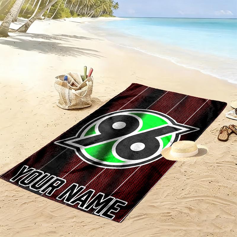 Custom Name Hannover 96 Print Beach Towel, Large Soft Quick Dry Towel for Beach Camping Swimming_xia