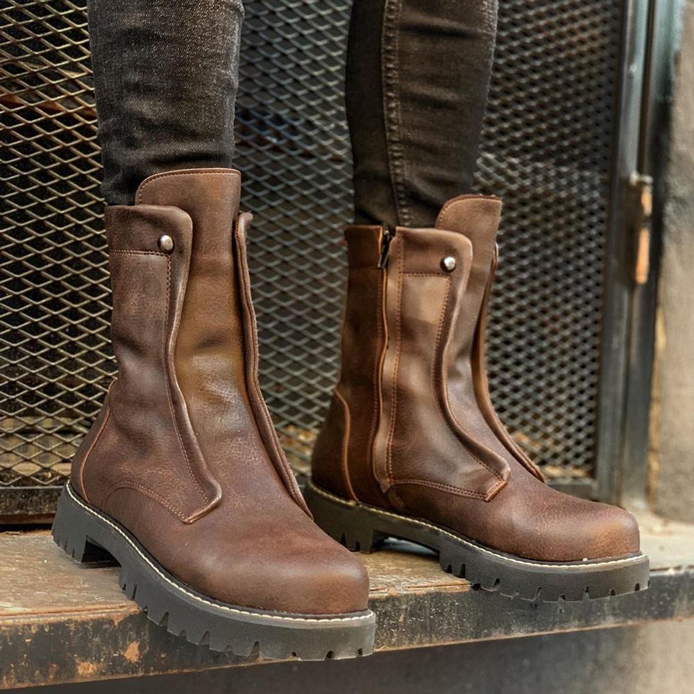 Chekich Мужская обувь, ботинки, замшевые, черные, зимние, без шнуровки, модные уличные туфли высокого качества, удобные, в итальянском мужском стиле, новинка CH027