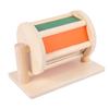 Sensory Rotating Drum Toy Wooden Textile Baby Infant Early Educational Instrument Rotating Color