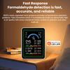 Tuya WiFi 10-in-1 Air Quality Detector CO2 Monitor PM0.3 PM1.0 PM2.5 PM10 Formaldehyde Detector Temperature and Humidity Meter