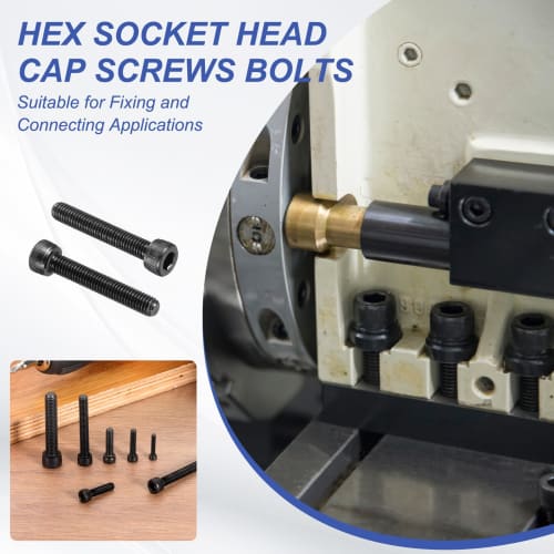 PATIKIL 10-Piece Hex Socket Head Cap Screws, M5 X 30mm, 12.9 Grade Carbon Steel, for Home Hardware, Electrical, and Mechanical Equipment Installation