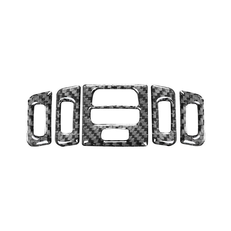 Для BMW E90 E92 E93 5 шт. Наклейка из углеродного волокна для салона автомобиля, центральный воздуховод, приборная панель, динамик, панель, декор, аксессуары