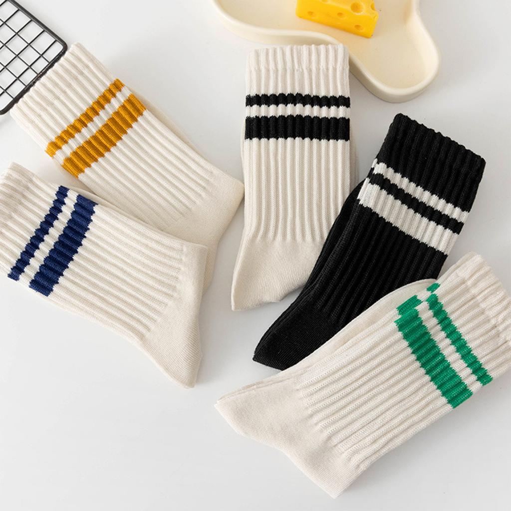 Полосатые носки с двумя полосками, японские бейсбольные носки, баскетбольные парные академические ветрозащитные носки, модные хлопковые спортивные носки для мужчин и женщин