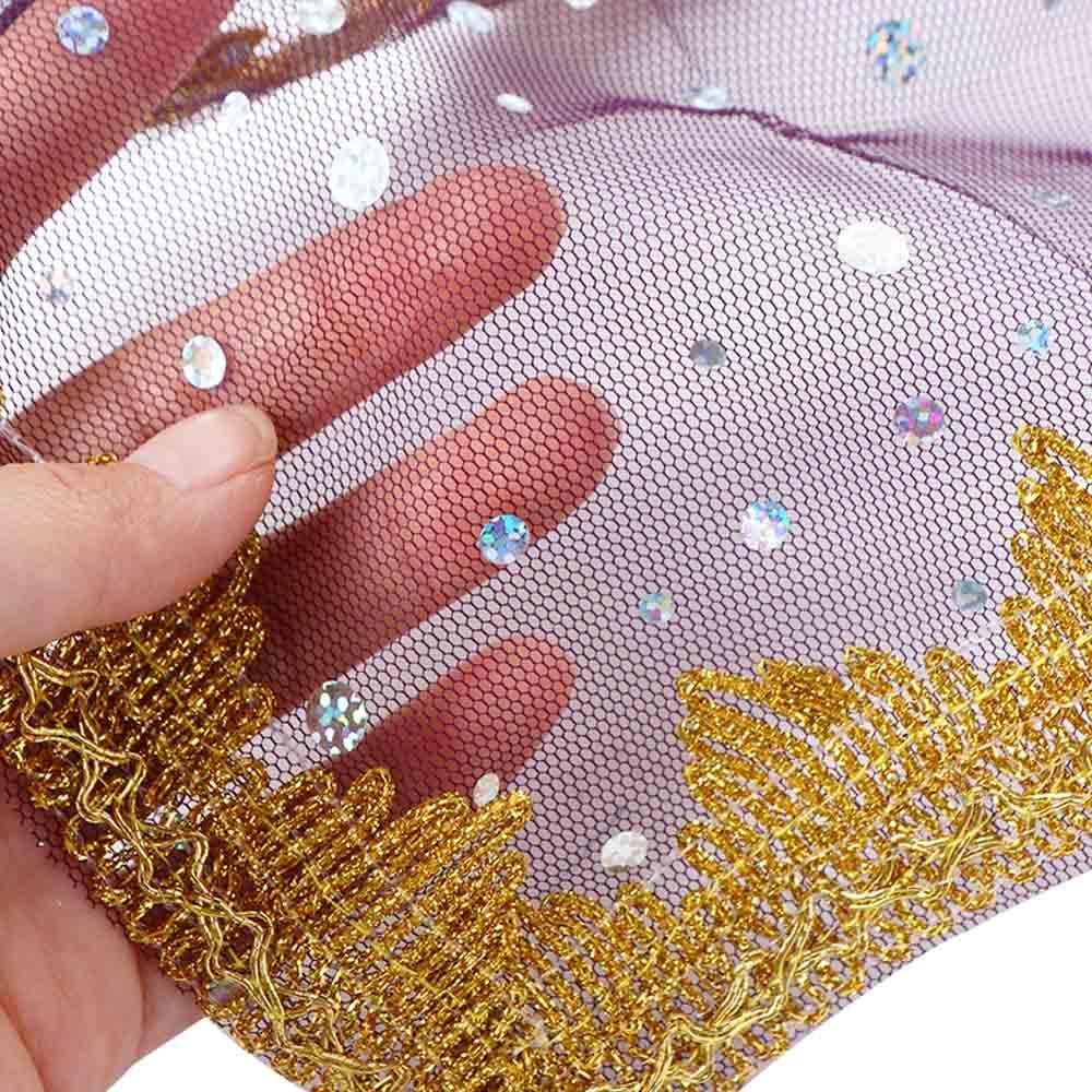 Indian Dance Sequins Women Performance Accessories Rhinestone Face Veils Mesh Belly Dance Costumes