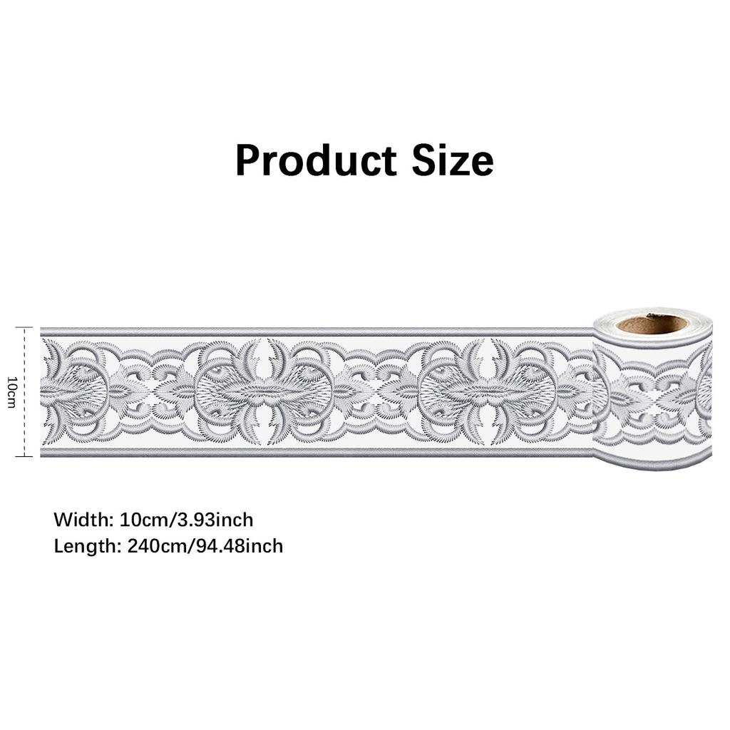 240cm Length Luxury Skirting Corner Wall Sticker Bathroom Office Glass Waist Line Home Decor Waterproof Floor Waveguide Art Wallpaper
