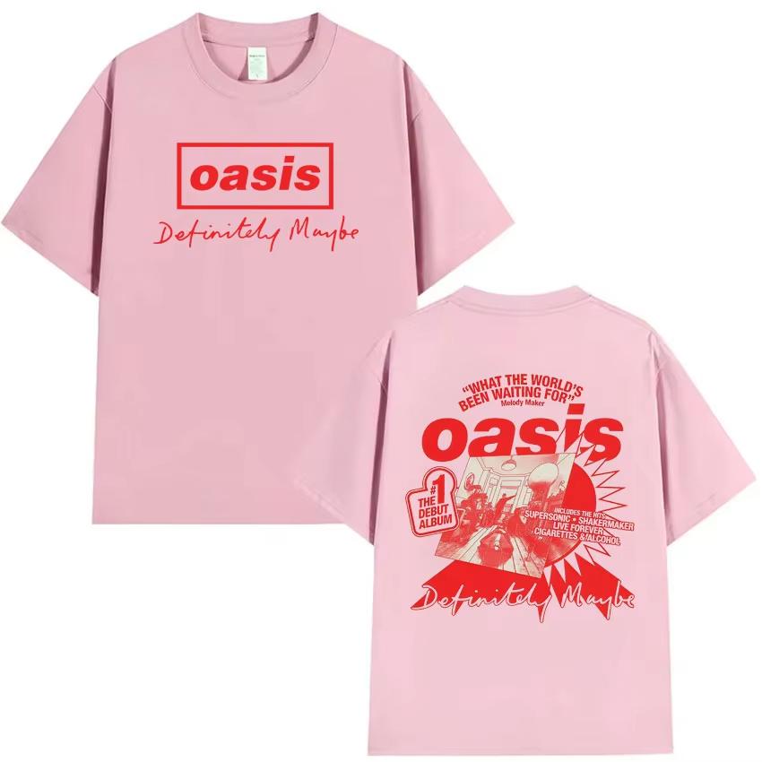 Мужская и женская футболка с двусторонней печатью рэпера Oasis, Харадзюку, с юмором, повседневная, Y2K, оверсайз, летняя, поп, с коротким рукавом, подарок для фанатов