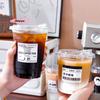 10 шт. Прозрачный пластиковый стакан с крышками без соломинки Одноразовые стаканы для холодного кофе или сока Вечеринка Смузи Молочный коктейль Холодные напитки