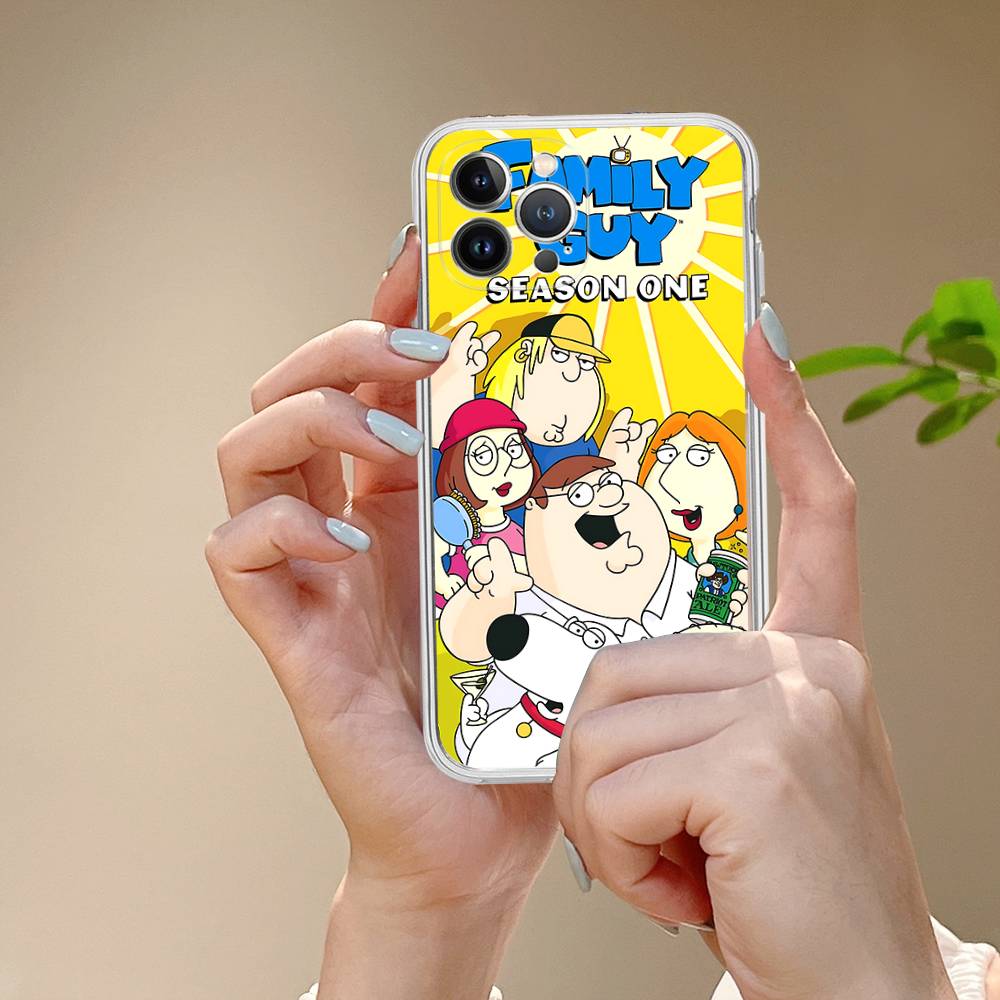 Aesthetic F-Family G-Guy Transparent Phone Case For IPhone 16 15 14 13 12 11 Pro Max Plus Soft Cover