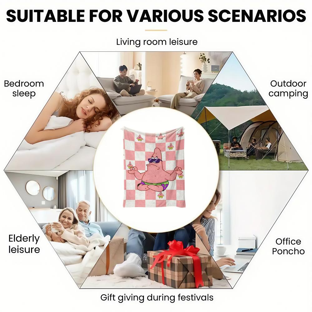 Meditation Scene thin Flannel Blanket for Bedroom,Living Rooms,Sofas Blankets,Lunch Breaks,Picnic,blankets fluffy blanket