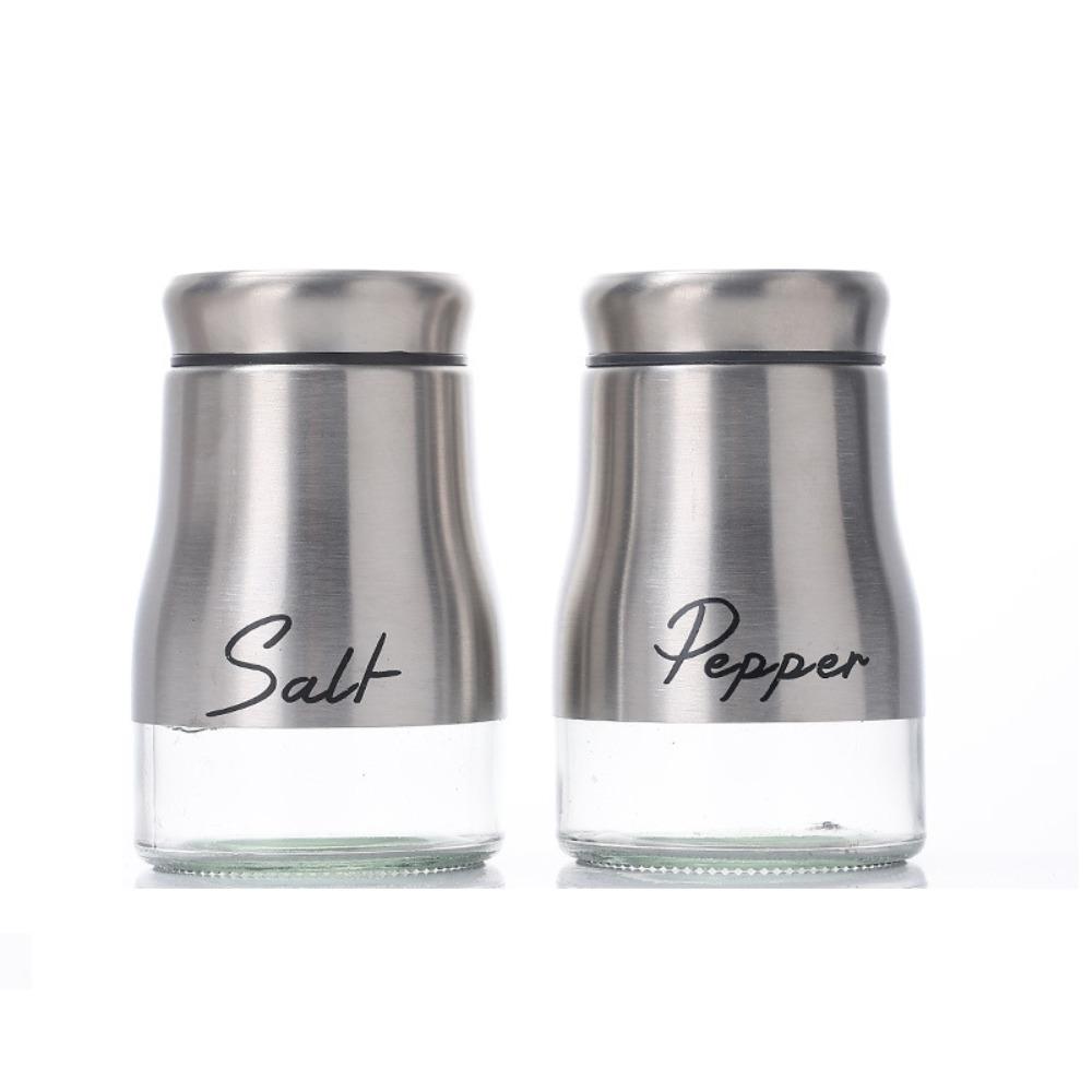 2PCS Leak-proof Salt Pepper Bottle Set Moisture-proof Seasoning Bottle BBQ Seasoning Bottle Chef