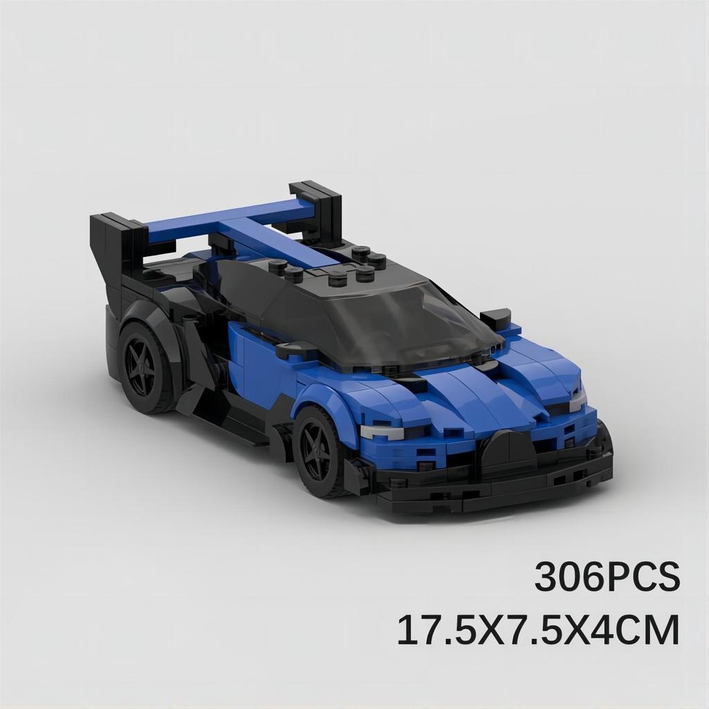 Гоночный Спортивный Автомобиль MOC Мелкие Строительные Блоки Bolide Vision GT Speed8 Модель Автомобиля в Сетке Строительные Блоки