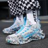 Новинка 2023 года, мужские кроссовки в стиле ретро, ​​мужская обувь с высоким берцем на массивной подошве, повседневная обувь с дышащей толстой подошвой, размеры 36–47