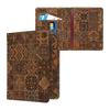Kwmobile Passport Case with Card Pocket Passport Cover Card Case Ticket Holder Cork Moroccan Tile Design -